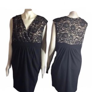 Elegant Black Lace Midi Dress
